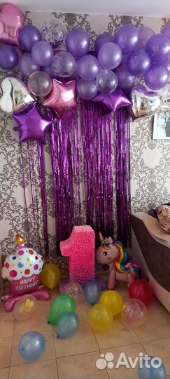 Цифра 1 на годик девочке