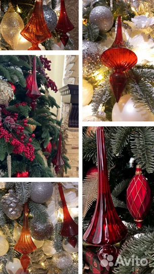 Ёлочные украшения стекло