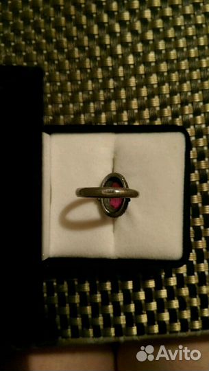 Кольцо серебро 925 проба с рубином-корунд