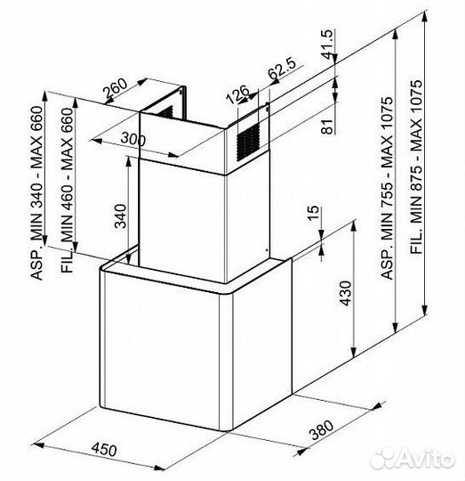 Вытяжка Faber lithos EG6 WH matt LED A45