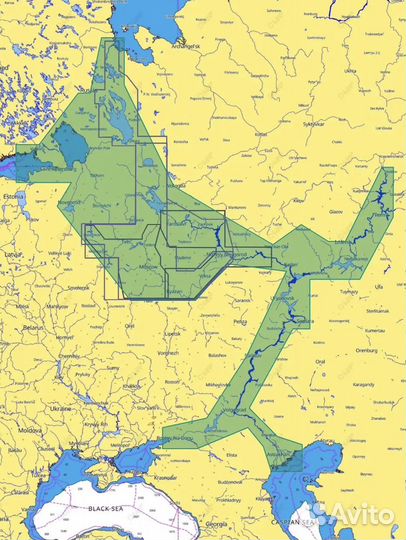 Карта C-MAP RS-Y050 (запад России)