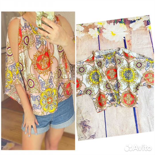 Пляжная богемная блуза кимано River Island M/L