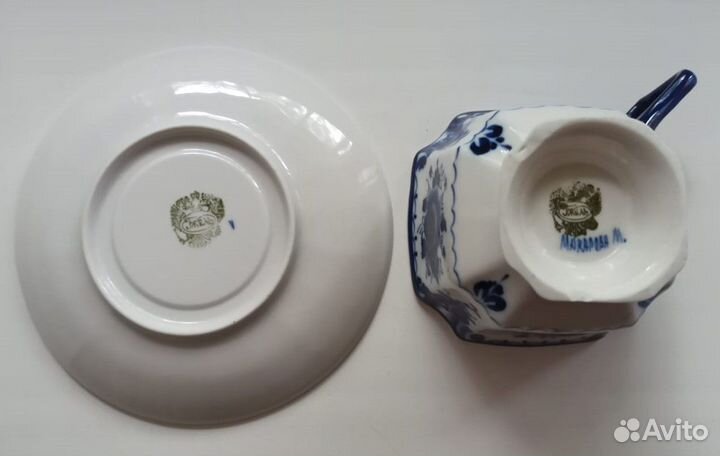 Чайная пара гжель, авторская