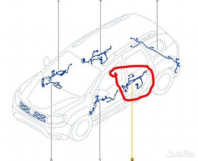 Проводка двери задняя левая Renault Duster HJD