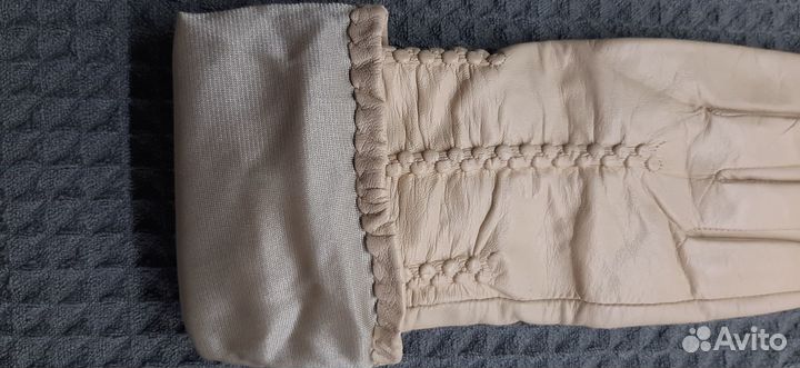 Новые кожаные перчатки, р. 7,5