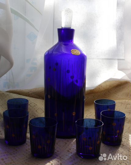 Набор для ликера Bohemia, Чехия. Винтаж