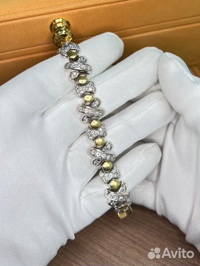 Импортный браслет из золота 750 с бриллиантами
