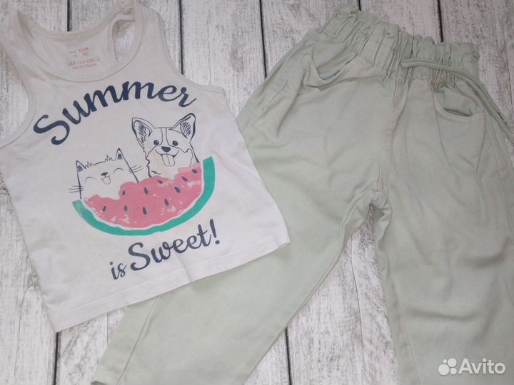 Брюки джинсовые для девочки размер 98