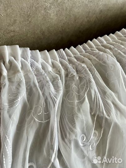 Тюль белая 600*227 см б/у
