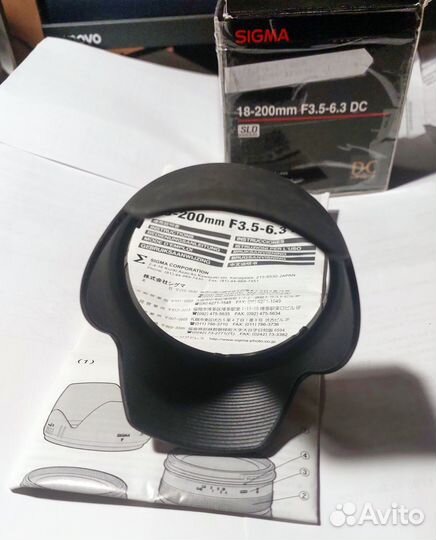 Бленда 62 мм на Sigma объектив 18-200. Двухстор