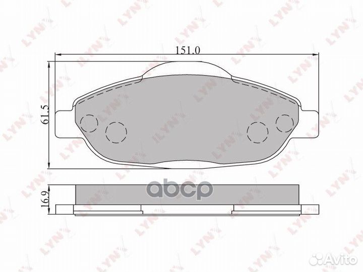 Колодки тормозные дисковые перед BD6102 LYN
