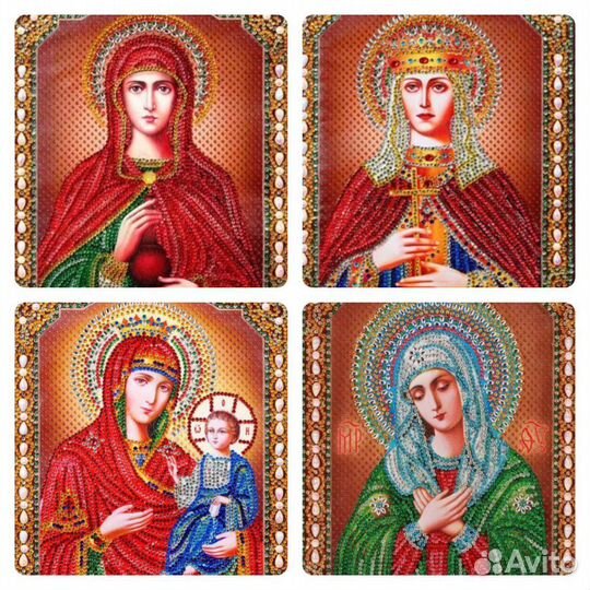 Иконы наборы 23/28 алмазная мозаика