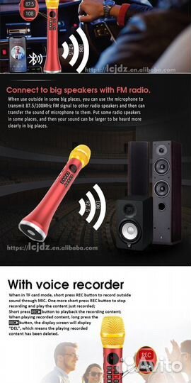 Профессиональный караоке-микрофон L-699DSP 20W