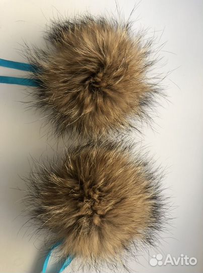 Меховые помпоны натуральные