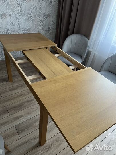 Стол IKEA обеденный раздвижной 84x140/220 см