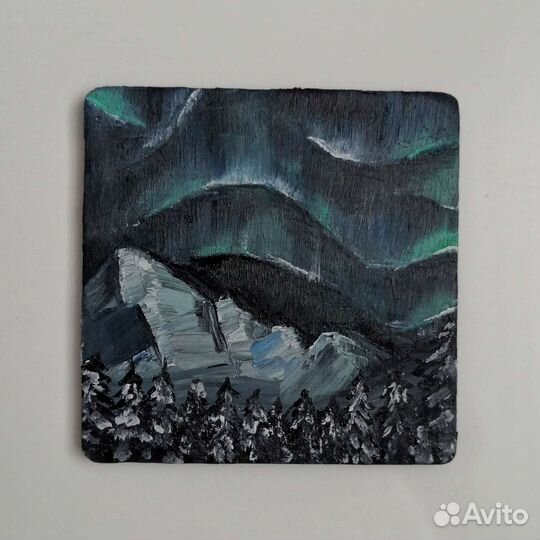 Картина маслом на мини-холсте