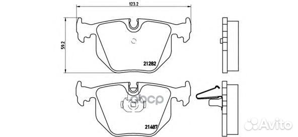 Колодки тормозные дисковые К-Т BMW 3 (E46) 02/9