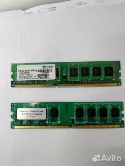 Оперативная память DDR3, DDR2