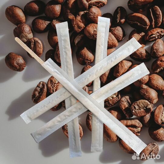 Размешиватель деревянный в индивидуальной упаковке