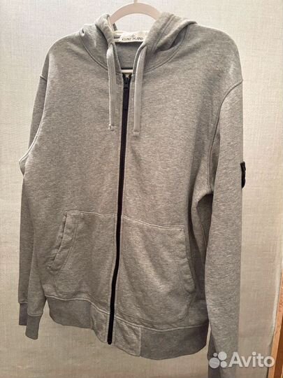 Зип худи stone island серая