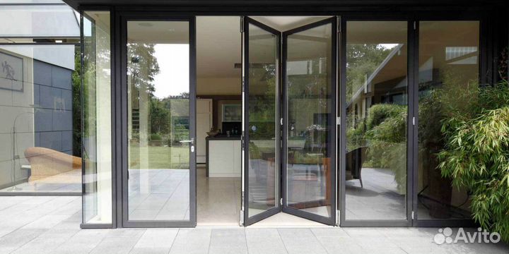 Дверь алюминиевая раздвижная