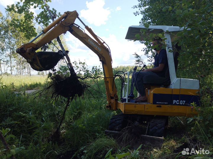 Услуги мини экскаватора, мини экскаватор