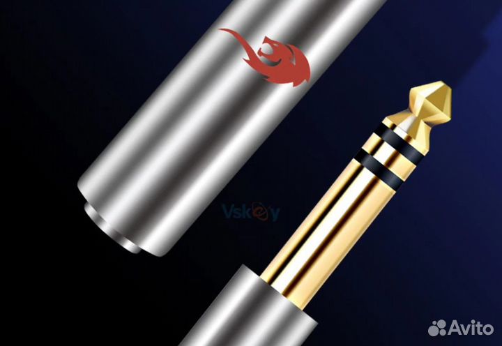 Кабель удлинитель jack 6.35 x 6.35 для наушников