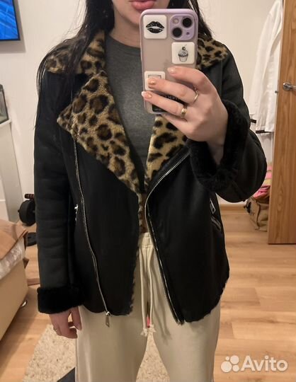 Тонкая дубленка 42