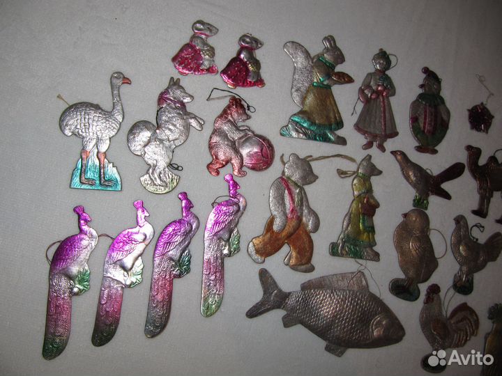 Елочные игрушки картонаж картон СССР