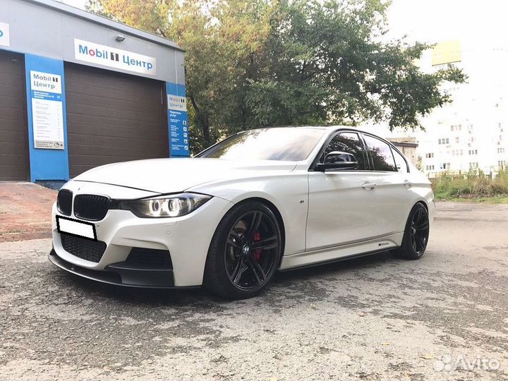 Сплиттер губа переднего бампер BMW F30 M стиль