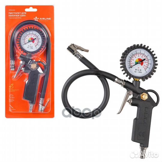 Пистолет для накачки шин с манометром 12BAR (AT