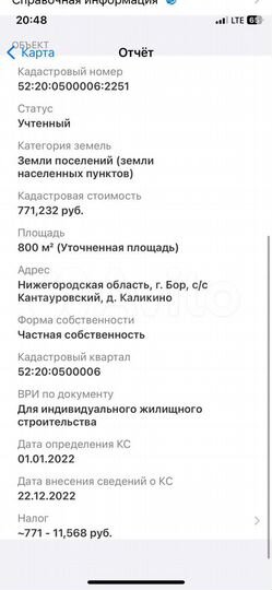 Участок 8 сот. (ИЖС)