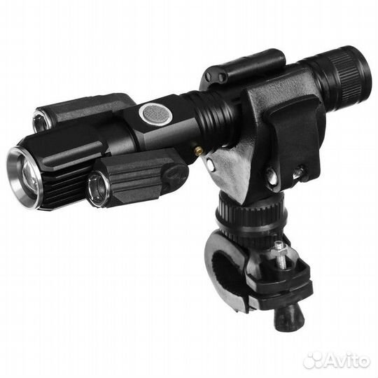 Фонарь велосипедный передний, 3 светодиода, 4 режи