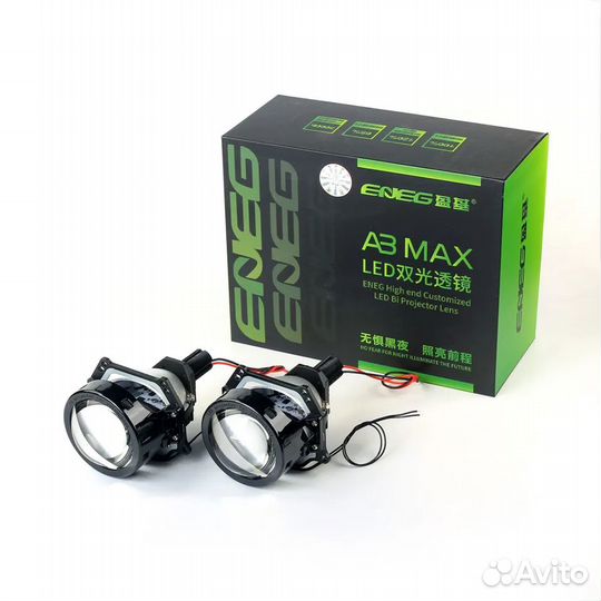 Bi LED линзы Aozoom Eneg A3 Max на Infiniti QX50