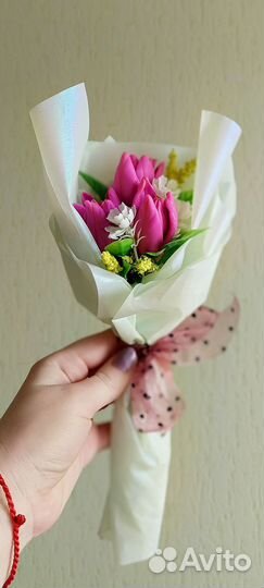Букет тюльпанов из мыла