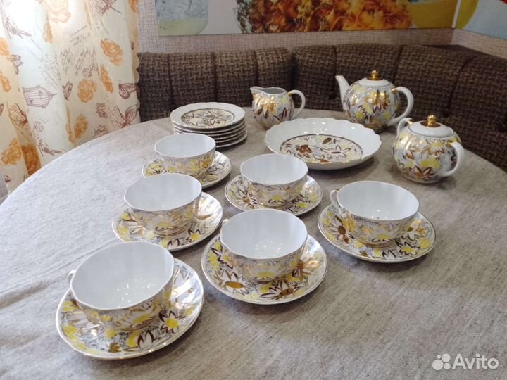 Чайный сервиз лфз золотые ромашки