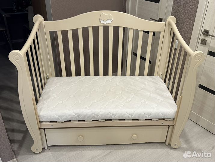 Детская кроватка Красная Звезда мишка на облаке