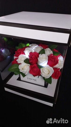 Букет с подсветкой Мыльные розы