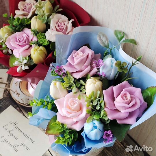 Букет из мыла,розы