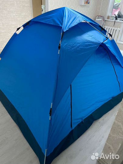 Палатка 4 местная с защитой от дождя