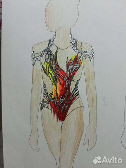 Купальник для художественной гимнастики 135-145