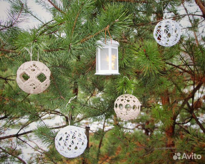 Новогодние шары и снежинки ручной работы