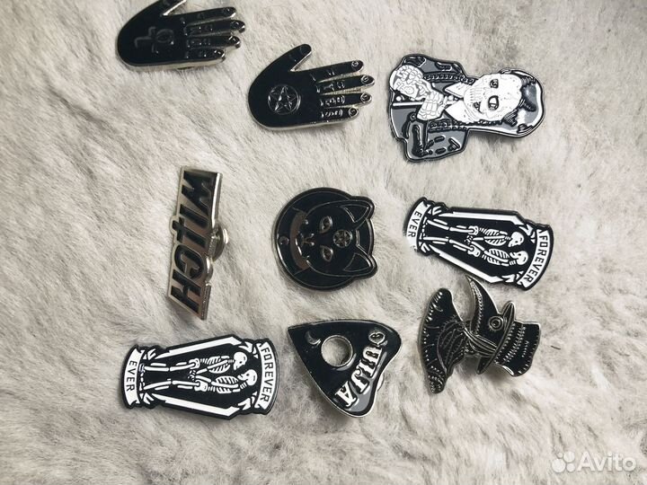 Значки скелеты рука набор 9 Шт