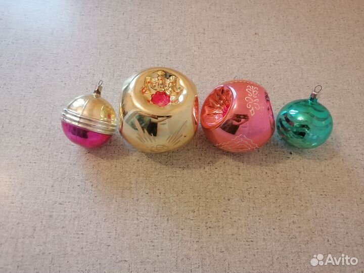 Ёлочные игрушки стекло СССР