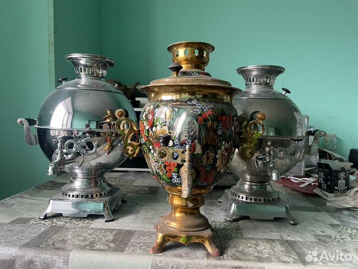 Самовар на дровах старинный