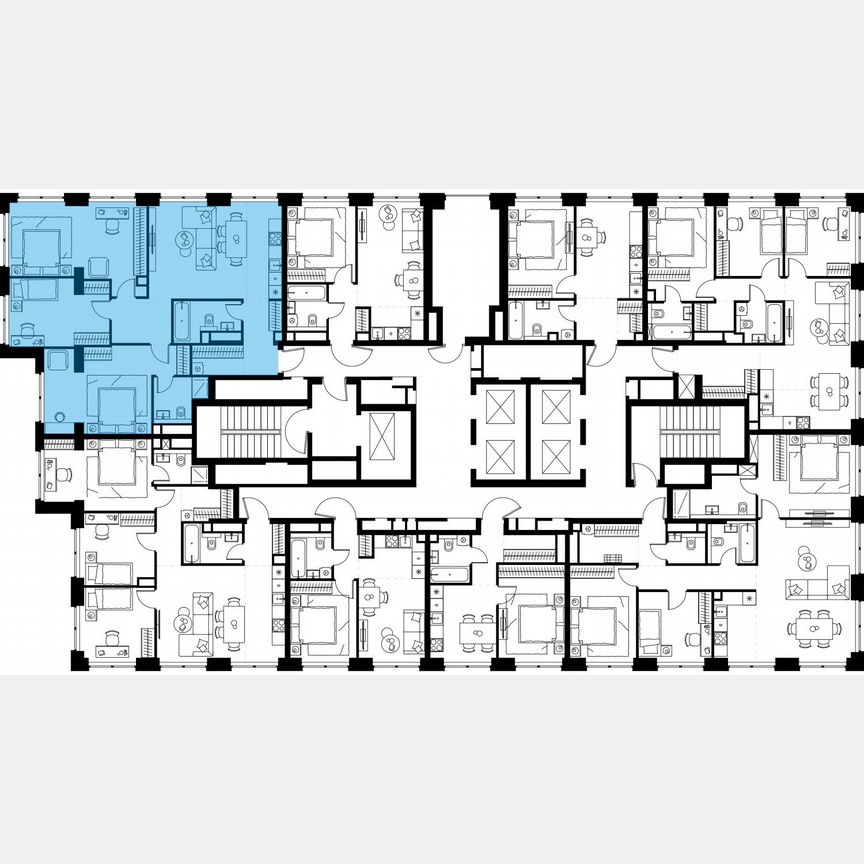 4-к. квартира, 104,7 м², 18/48 эт.