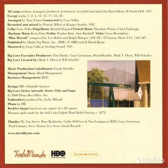 David Byrne – Big Love: Hymnal (Music Written For The HBO Series Plus Other Recent Compositions) (1