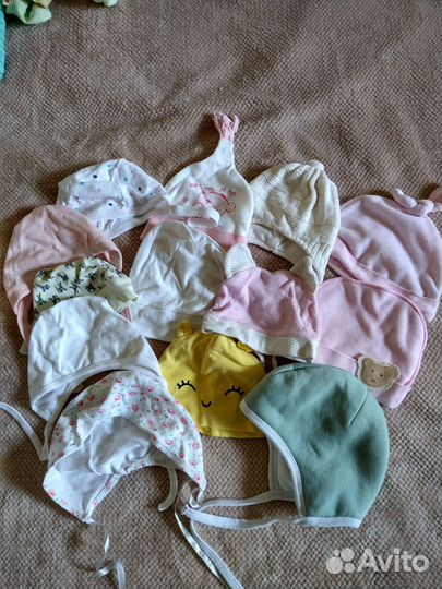 Шапочки для новорожденных