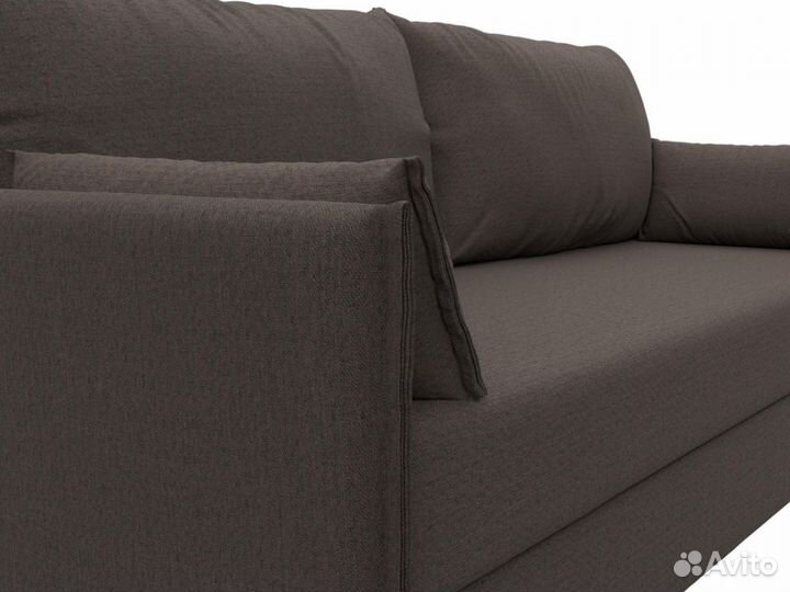 Диван прямой Сайгон, рогожка, амур коричневый