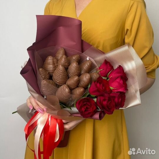 Розы опт/букеты/клубника